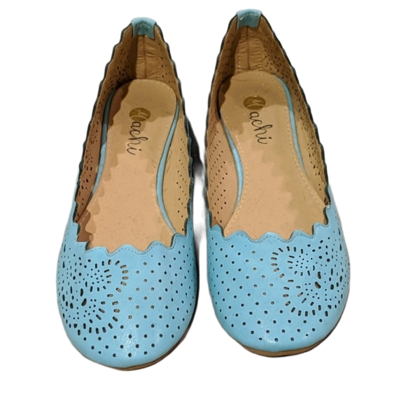 Shoes - ACHI  blue slip on flats size 6.5